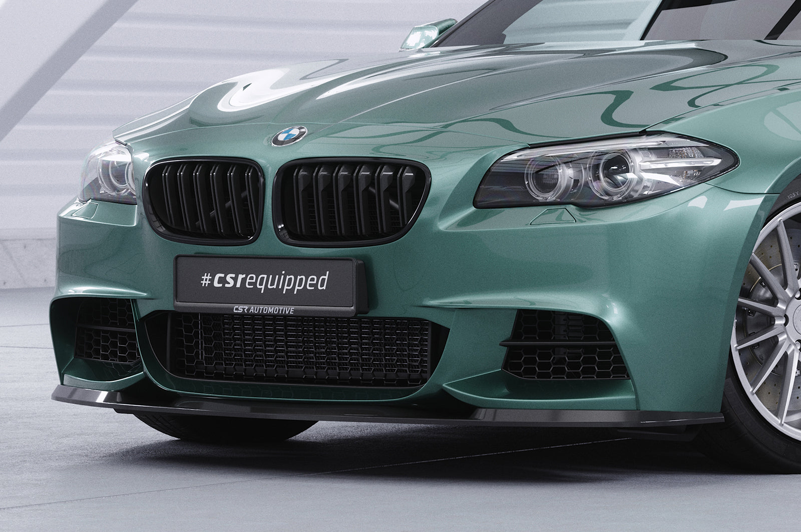 CSR Frontspoiler | Cup-Spoilerlippe mit ABE für BMW 5er F10 / F11 M-Paket CSL412-L Unlackiert roh (Lackierung erforderlich)