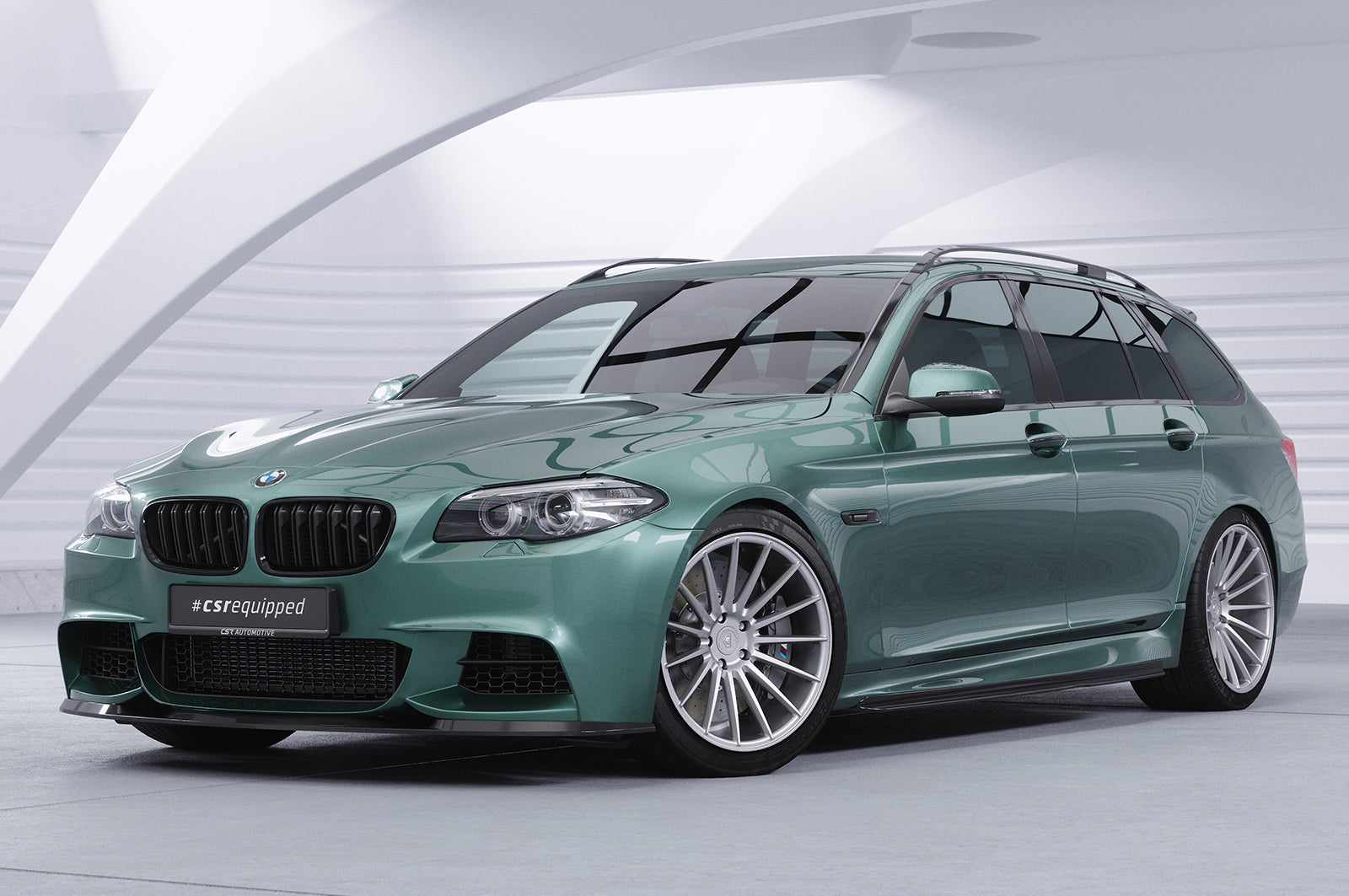 CSR Frontspoiler | Cup-Spoilerlippe mit ABE für BMW 5er F10 / F11 M-Paket CSL412-L Unlackiert roh (Lackierung erforderlich)