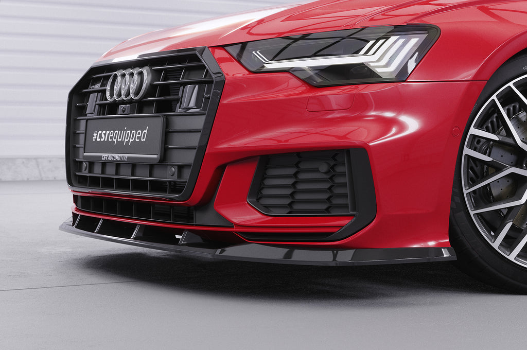 CSR Frontspoiler | Cup-Spoilerlippe mit ABE für Audi A6 S-Line / S6 C8 (Typ 4K/F2) CSL413-S Strukturiert schwarz matt (keine Lackierung erforderlich)