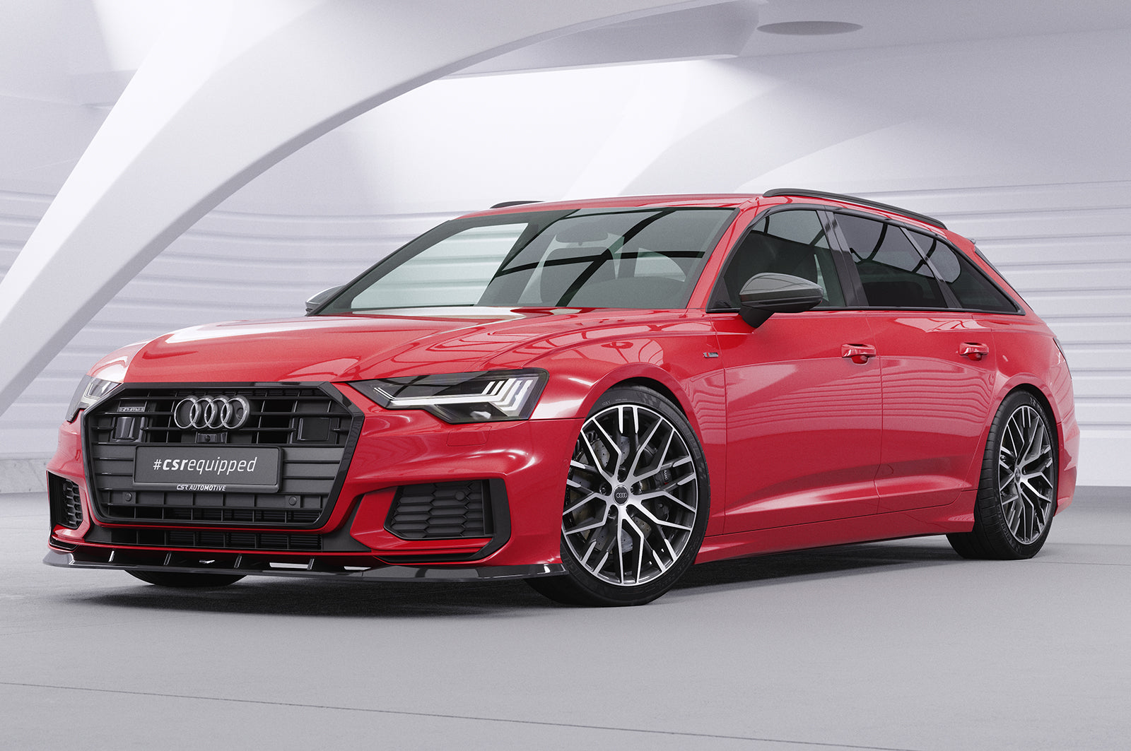 CSR Frontspoiler | Cup-Spoilerlippe mit ABE für Audi A6 S-Line / S6 C8 (Typ 4K/F2) CSL413-G Glossy schwarz Hochglanz (keine Lackierung erforderlich)