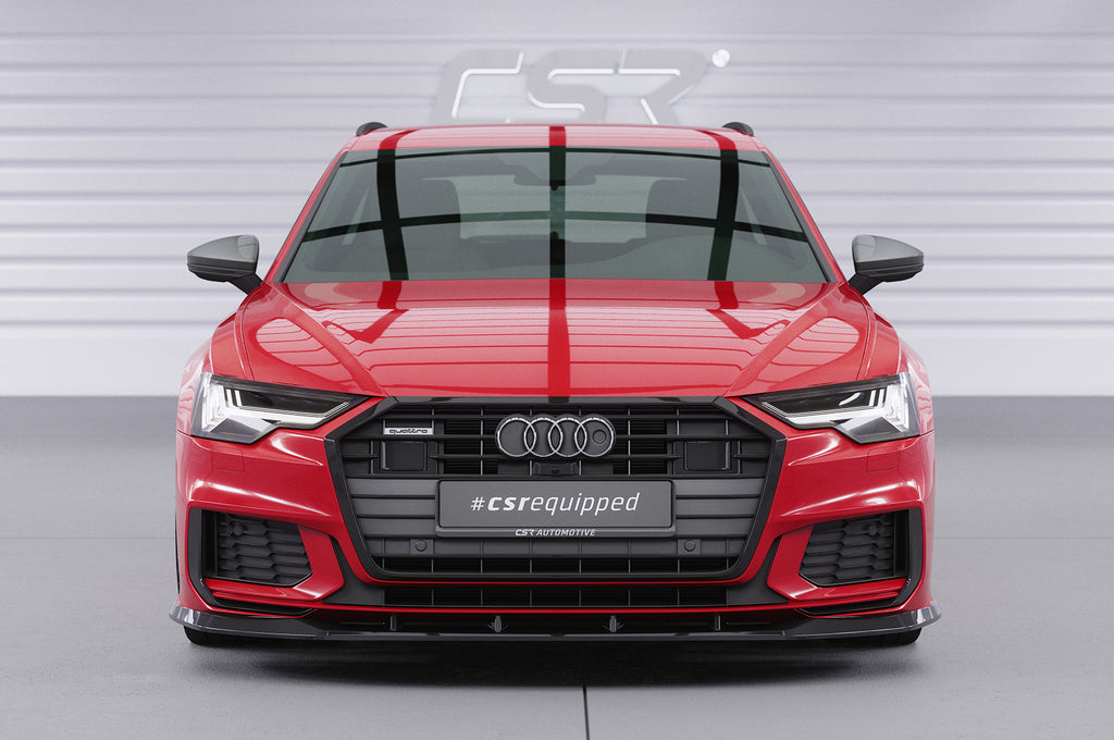 CSR Frontspoiler | Cup-Spoilerlippe mit ABE für Audi A6 S-Line / S6 C8 (Typ 4K/F2) CSL413-G Glossy schwarz Hochglanz (keine Lackierung erforderlich)