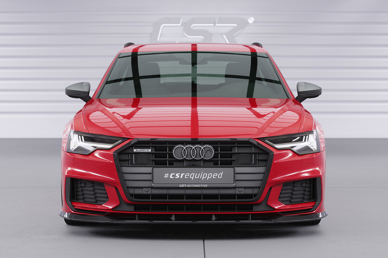 CSR Frontspoiler | Cup-Spoilerlippe mit ABE für Audi A6 S-Line / S6 C8 (Typ 4K/F2) CSL413-G Glossy schwarz Hochglanz (keine Lackierung erforderlich)