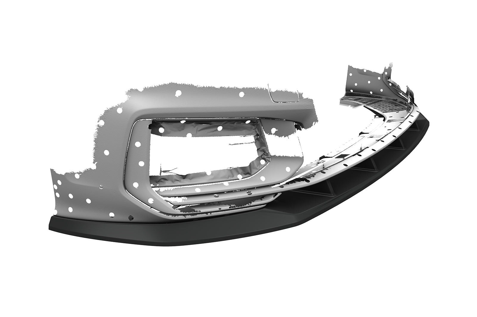 CSR Frontspoiler | Cup-Spoilerlippe mit ABE für Audi A6 S-Line / S6 C8 (Typ 4K/F2) CSL413-S Strukturiert schwarz matt (keine Lackierung erforderlich)