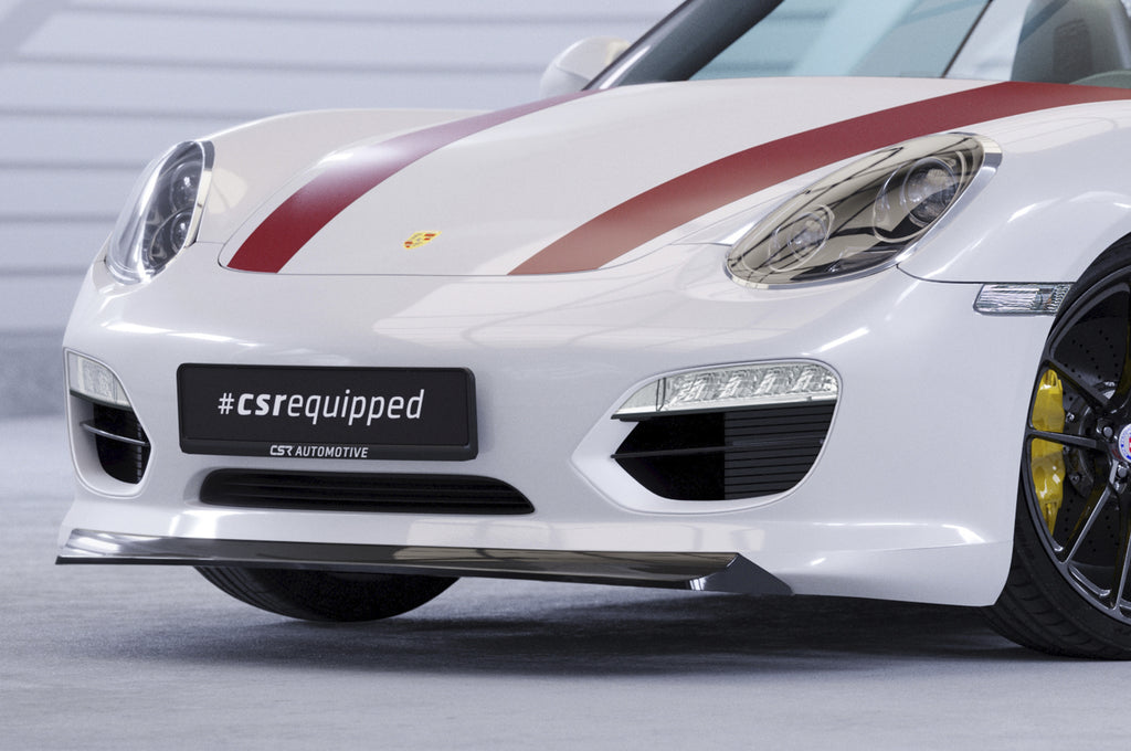 CSR Frontspoiler | Cup-Spoilerlippe mit ABE für Porsche Boxster 987 CSL414-S Strukturiert schwarz matt (keine Lackierung erforderlich)