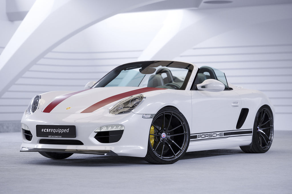 CSR Frontspoiler | Cup-Spoilerlippe mit ABE für Porsche Boxster 987 CSL414-S Strukturiert schwarz matt (keine Lackierung erforderlich)