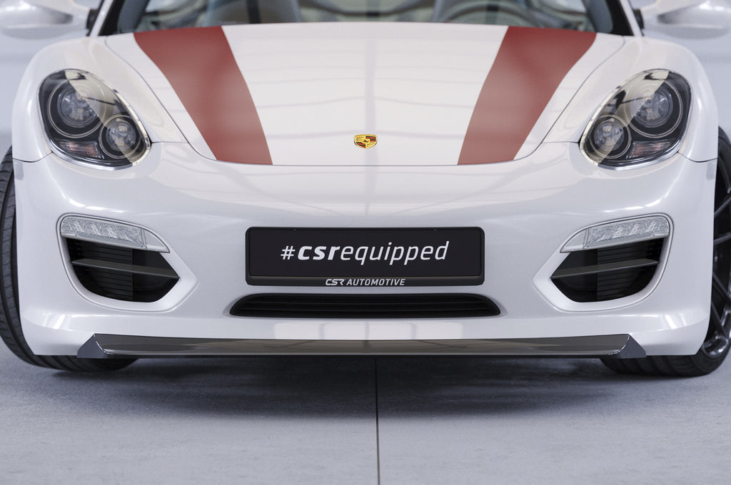 CSR Frontspoiler | Cup-Spoilerlippe mit ABE für Porsche Boxster 987 CSL414-S Strukturiert schwarz matt (keine Lackierung erforderlich)