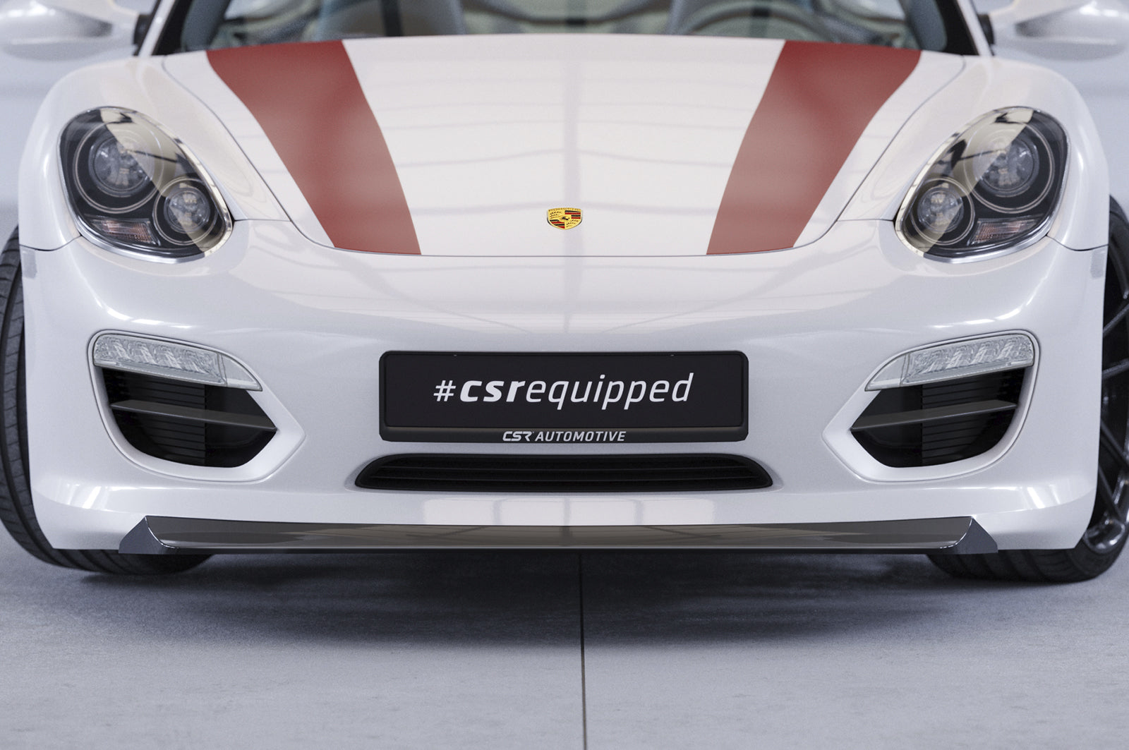 CSR Frontspoiler | Cup-Spoilerlippe mit ABE für Porsche Boxster 987 CSL414-S Strukturiert schwarz matt (keine Lackierung erforderlich)