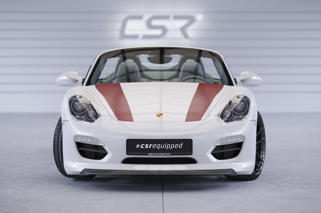 CSR Frontspoiler | Cup-Spoilerlippe mit ABE für Porsche Boxster 987 CSL414-S Strukturiert schwarz matt (keine Lackierung erforderlich)