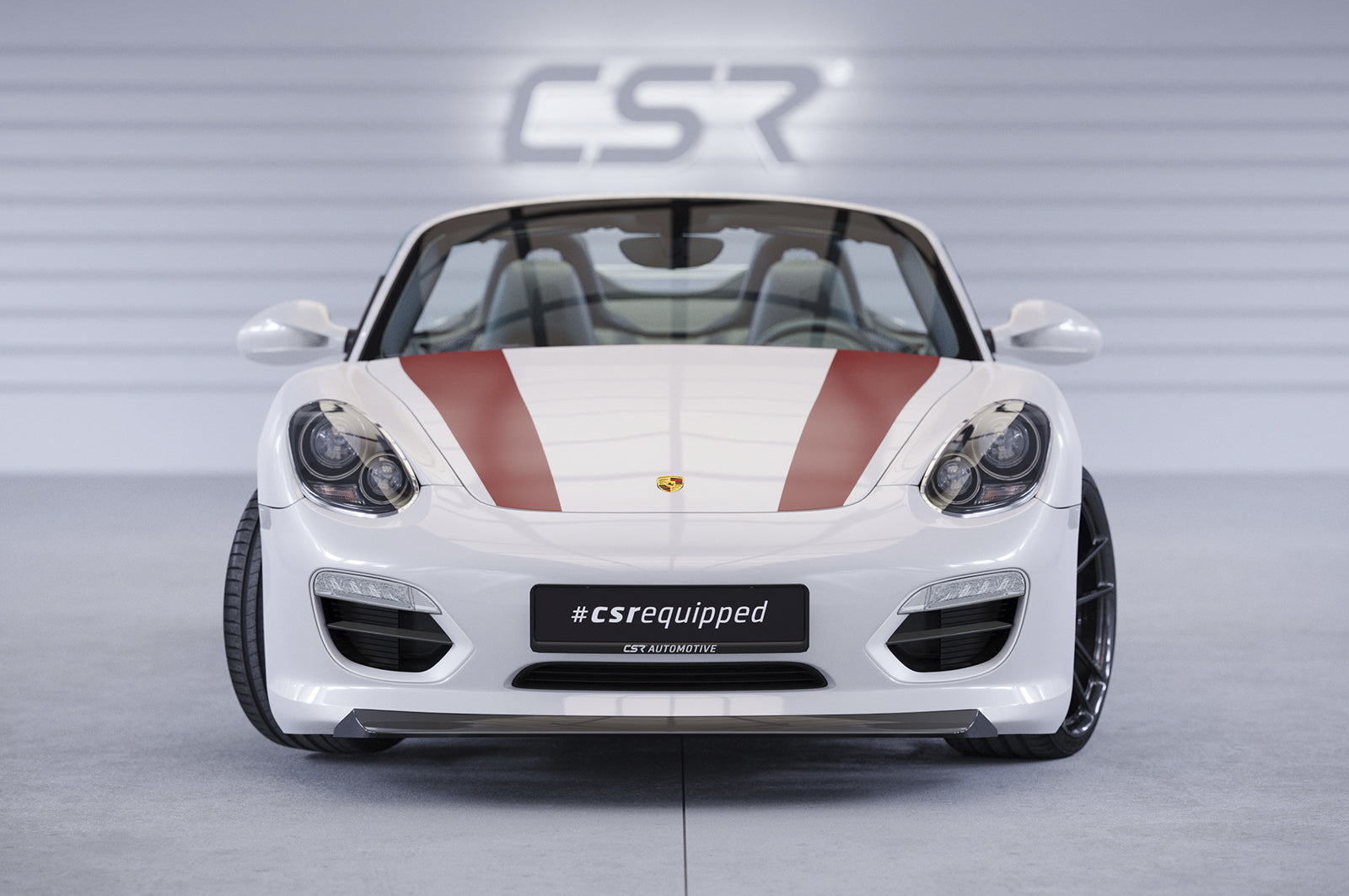 CSR Frontspoiler | Cup-Spoilerlippe mit ABE für Porsche Boxster 987 CSL414-S Strukturiert schwarz matt (keine Lackierung erforderlich)
