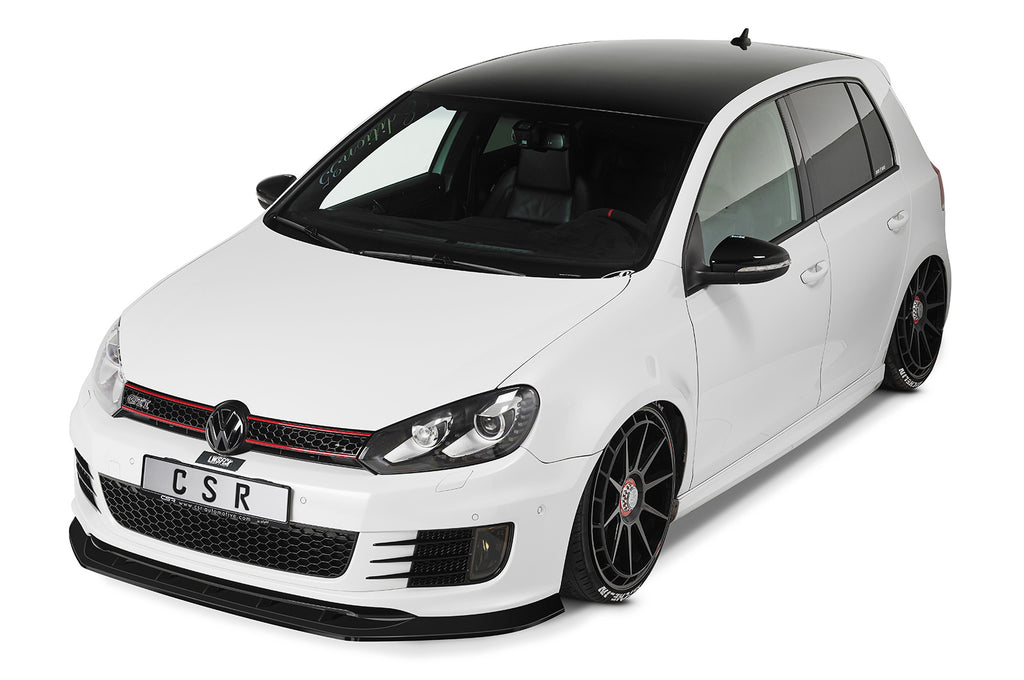 CSR Frontspoiler | Cup-Spoilerlippe mit ABE für VW Golf 6 GTI Edition 35 CSL415-G Glossy schwarz Hochglanz (keine Lackierung erforderlich)