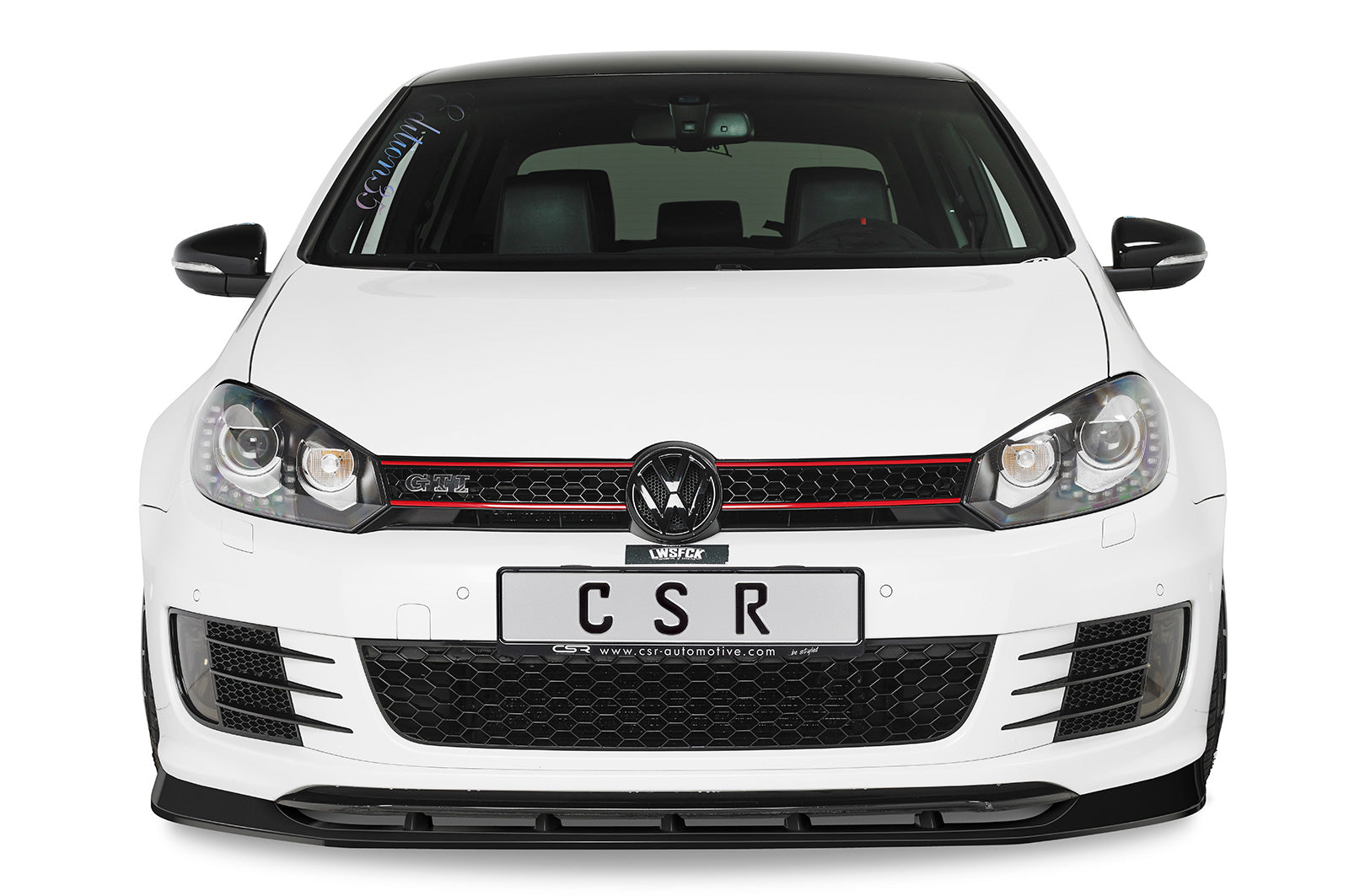 CSR Frontspoiler | Cup-Spoilerlippe mit ABE für VW Golf 6 GTI Edition 35 CSL415-G Glossy schwarz Hochglanz (keine Lackierung erforderlich)