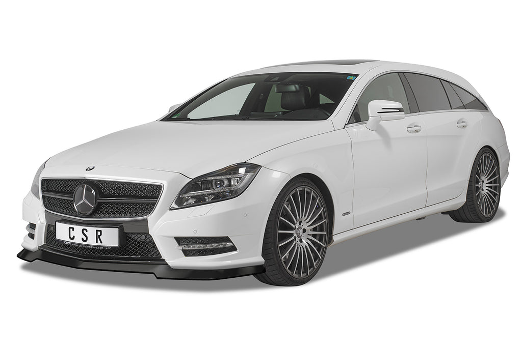 CSR Frontspoiler | Cup-Spoilerlippe mit ABE für Mercedes-Benz CLS C218 / X218 AMG-Line CSL416-C Carbon Look Hochglanz (keine Lackierung erforderlich)