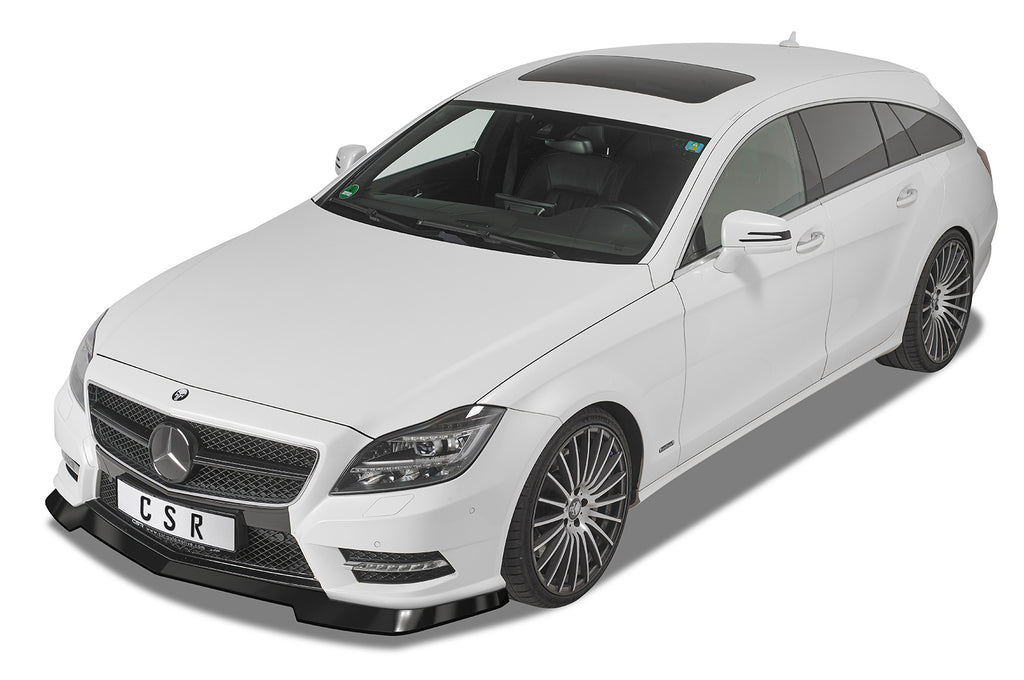 CSR Frontspoiler | Cup-Spoilerlippe mit ABE für Mercedes-Benz CLS C218 / X218 AMG-Line CSL416-C Carbon Look Hochglanz (keine Lackierung erforderlich)
