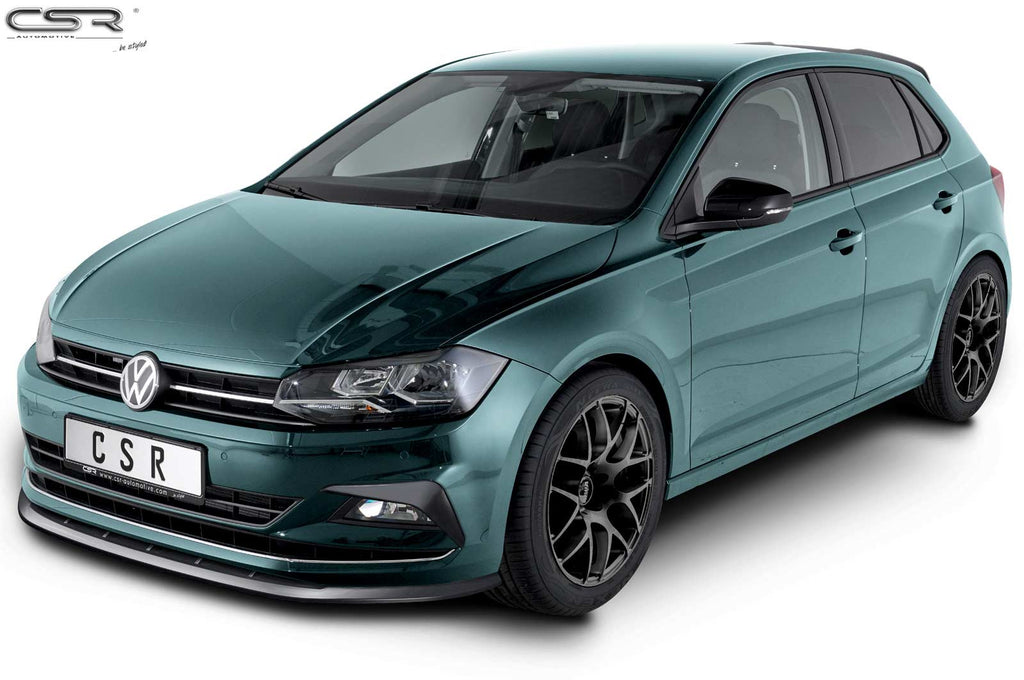 CSR Frontspoiler | Cup-Spoilerlippe mit ABE für VW Polo VI 2G (Typ AW) CSL417-S Strukturiert schwarz matt (keine Lackierung erforderlich)