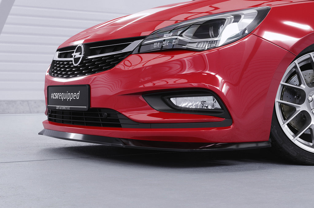 CSR Frontspoiler | Cup-Spoilerlippe mit ABE für Opel Astra K CSL419-G Glossy schwarz Hochglanz (keine Lackierung erforderlich)