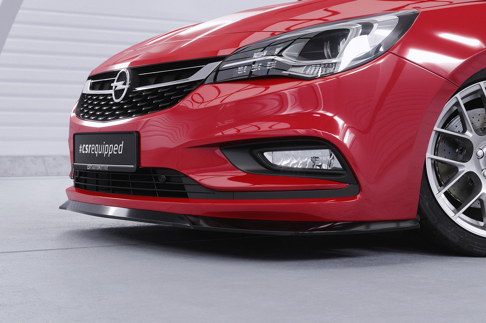 CSR Frontspoiler | Cup-Spoilerlippe mit ABE für Opel Astra K CSL419-G Glossy schwarz Hochglanz (keine Lackierung erforderlich)