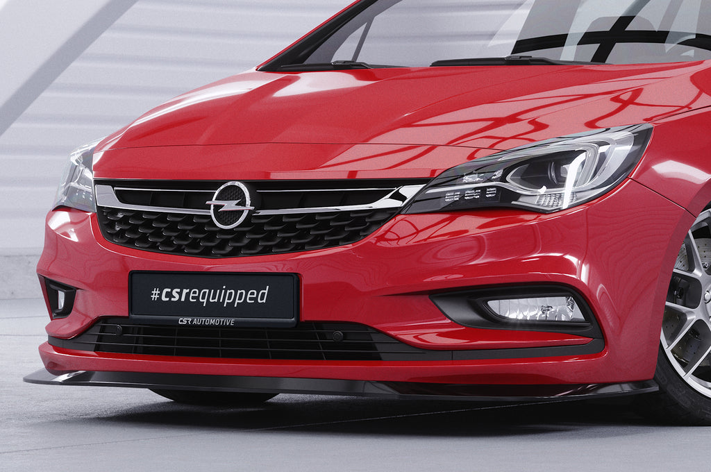 CSR Frontspoiler | Cup-Spoilerlippe mit ABE für Opel Astra K CSL419-G Glossy schwarz Hochglanz (keine Lackierung erforderlich)