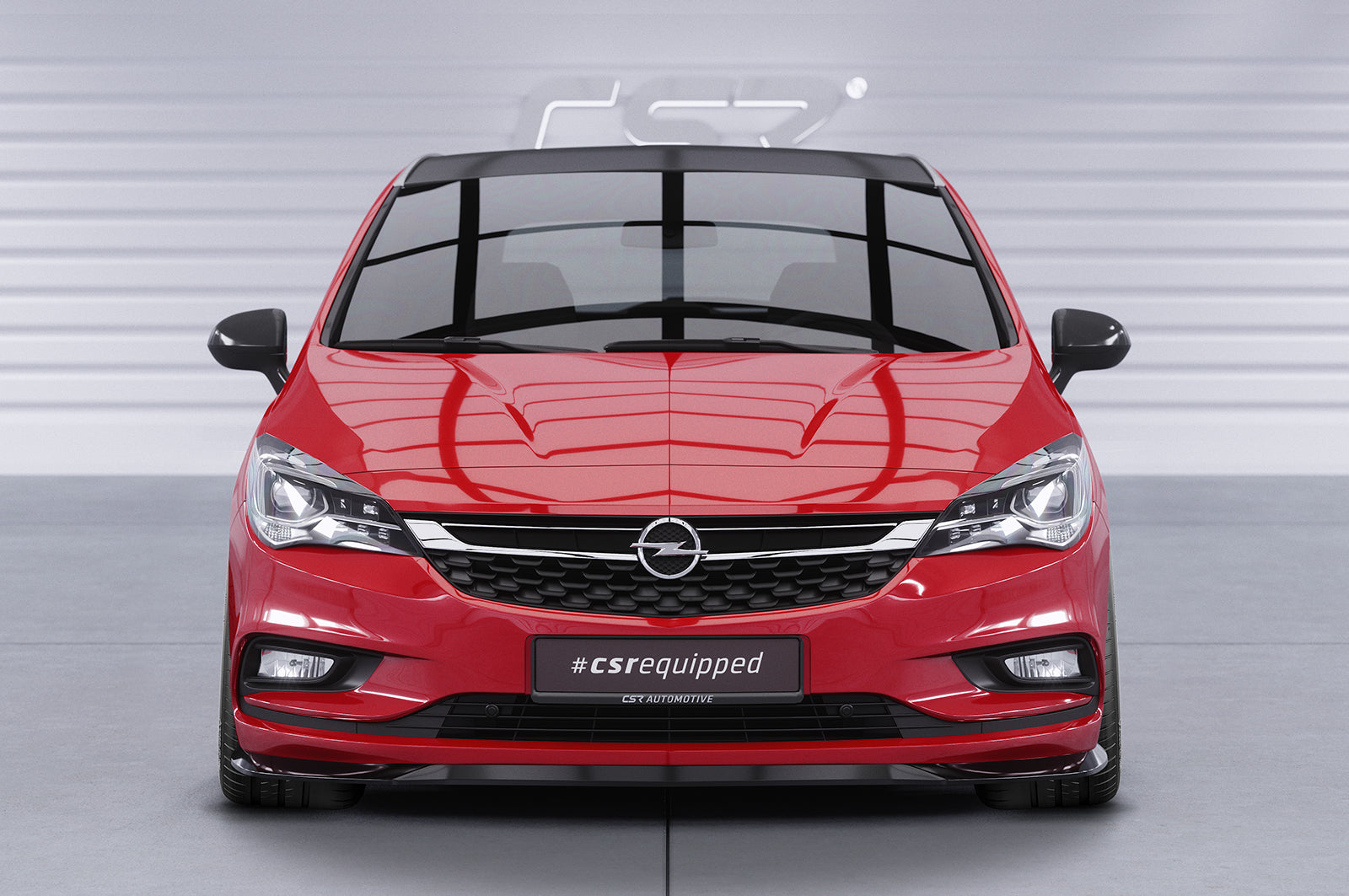 CSR Frontspoiler | Cup-Spoilerlippe mit ABE für Opel Astra K CSL419-S Strukturiert schwarz matt (keine Lackierung erforderlich)