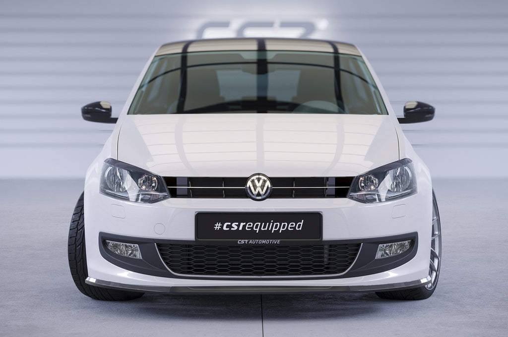 CSR Frontspoiler | Cup-Spoilerlippe mit ABE für VW Polo V (6R) CSL423-S Strukturiert schwarz matt (keine Lackierung erforderlich)