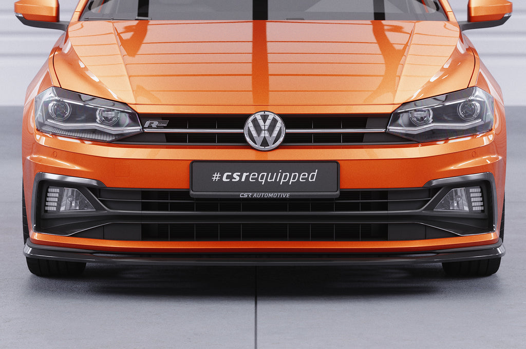 CSR Frontspoiler | Cup-Spoilerlippe mit ABE für VW Polo VI 2G (Typ AW) GTI / R-Line CSL425-L Unlackiert roh (Lackierung erforderlich)