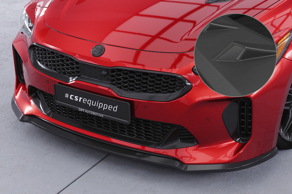 CSR Frontspoiler | Cup-Spoilerlippe mit ABE für Kia Stinger GT CSL426-L Unlackiert roh (Lackierung erforderlich)