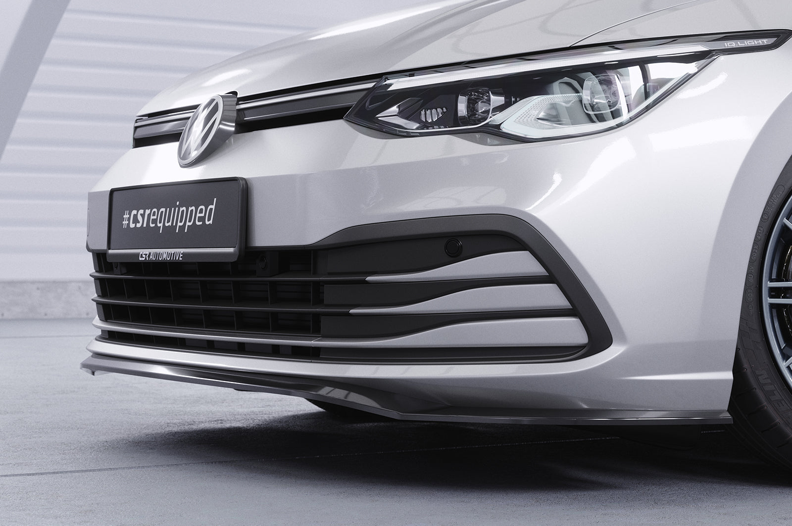 CSR Frontspoiler | Cup-Spoilerlippe mit ABE für VW Golf 8 (Typ CD) CSL428-L Unlackiert roh (Lackierung erforderlich)