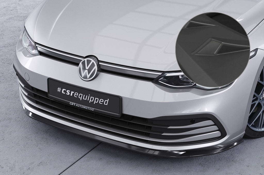 CSR Frontspoiler | Cup-Spoilerlippe mit ABE für VW Golf 8 (Typ CD) CSL428-L Unlackiert roh (Lackierung erforderlich)