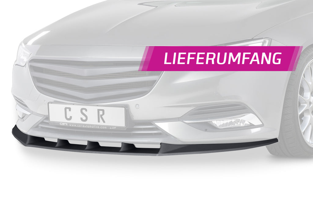 CSR Frontspoiler | Cup-Spoilerlippe mit ABE für Opel Insignia B CSL431-S Strukturiert schwarz matt (keine Lackierung erforderlich)