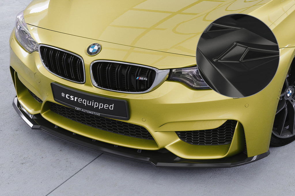 CSR Frontspoiler | Cup-Spoilerlippe mit ABE für BMW M3/M4 F80/F82/F83 CSL433-G Glossy schwarz Hochglanz (keine Lackierung erforderlich)