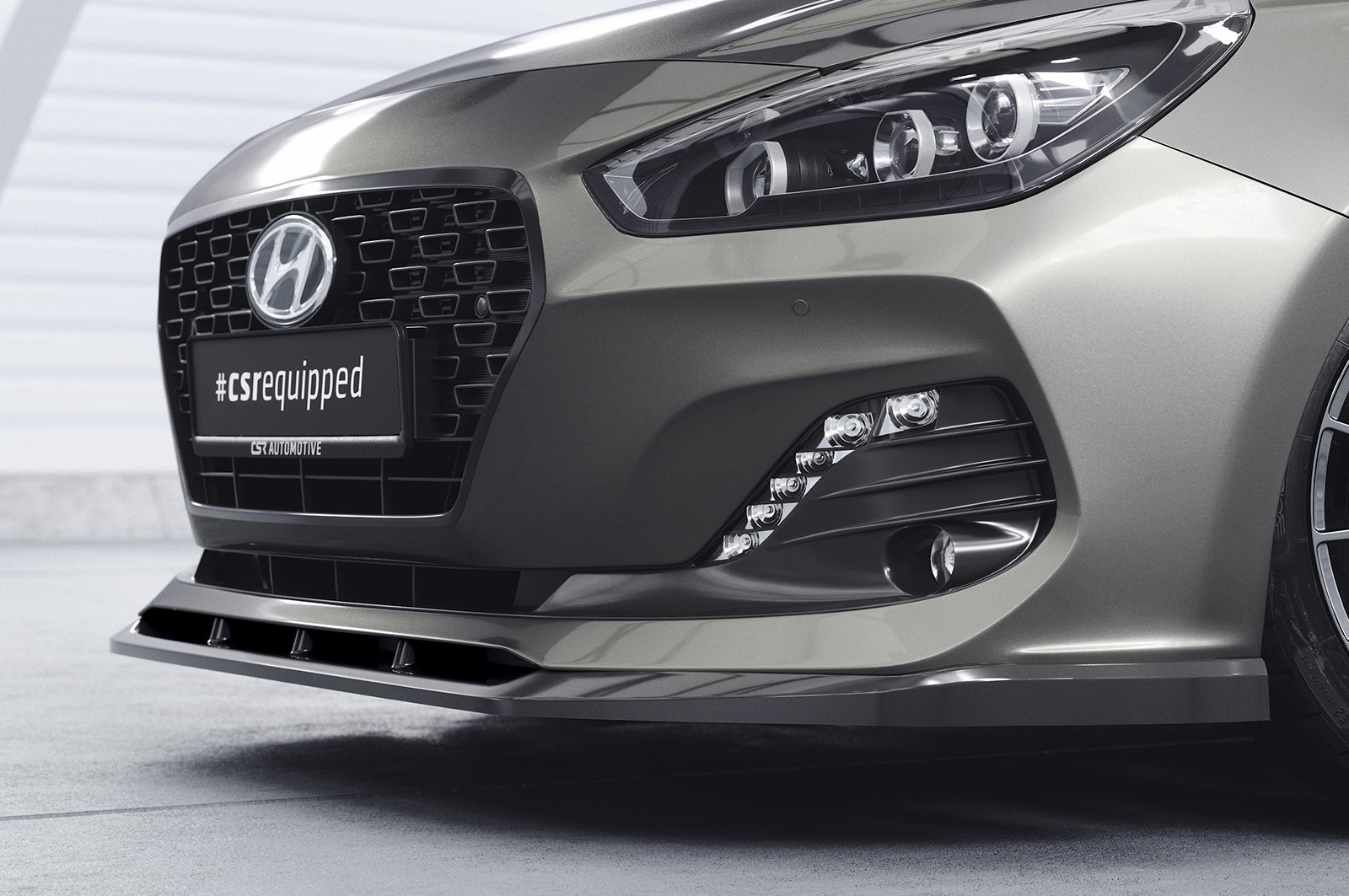 CSR Frontspoiler | Cup-Spoilerlippe mit ABE für Hyundai I30 (PD) CSL434-L Unlackiert roh (Lackierung erforderlich)