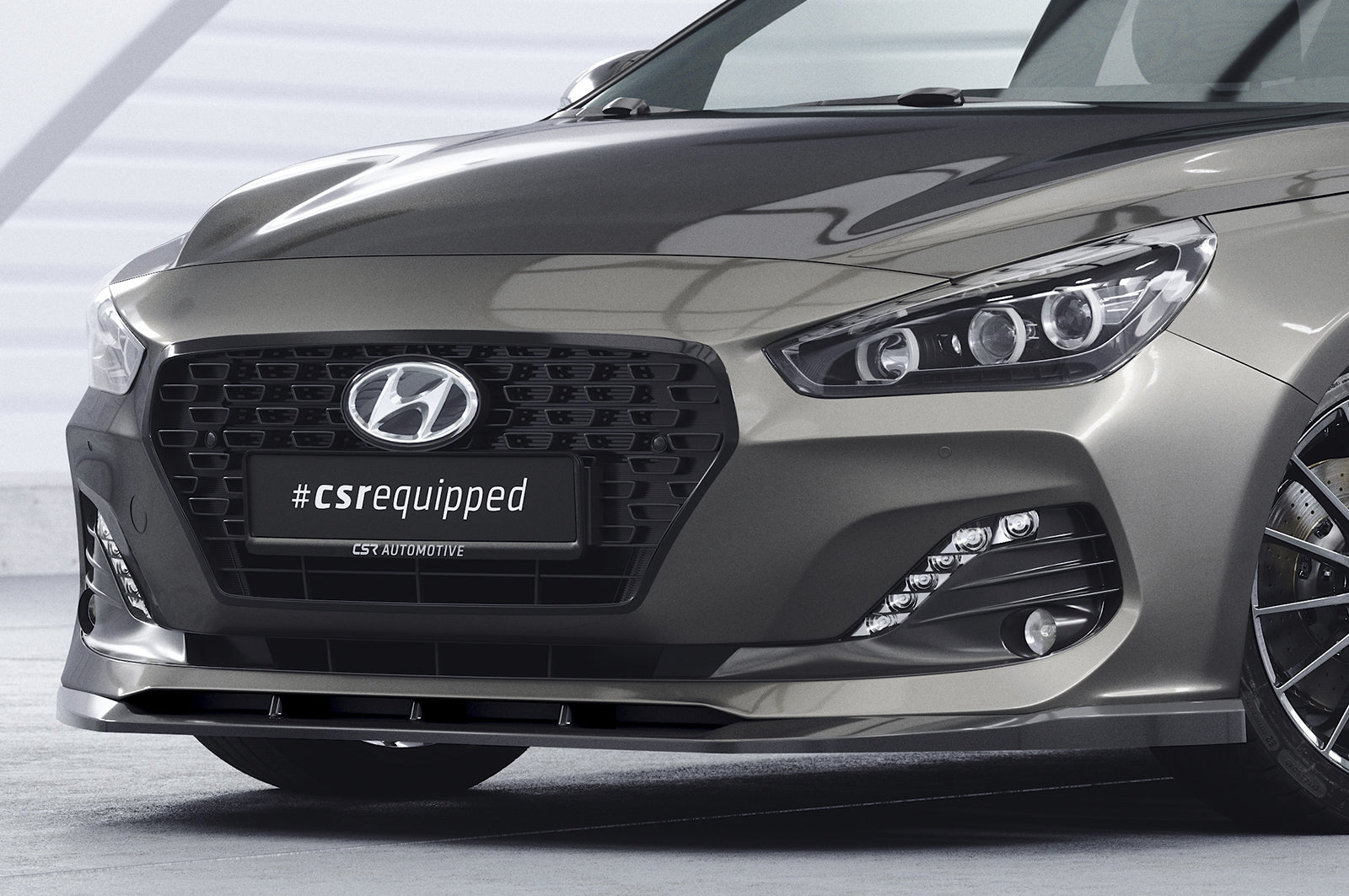 CSR Frontspoiler | Cup-Spoilerlippe mit ABE für Hyundai I30 (PD) CSL434-L Unlackiert roh (Lackierung erforderlich)