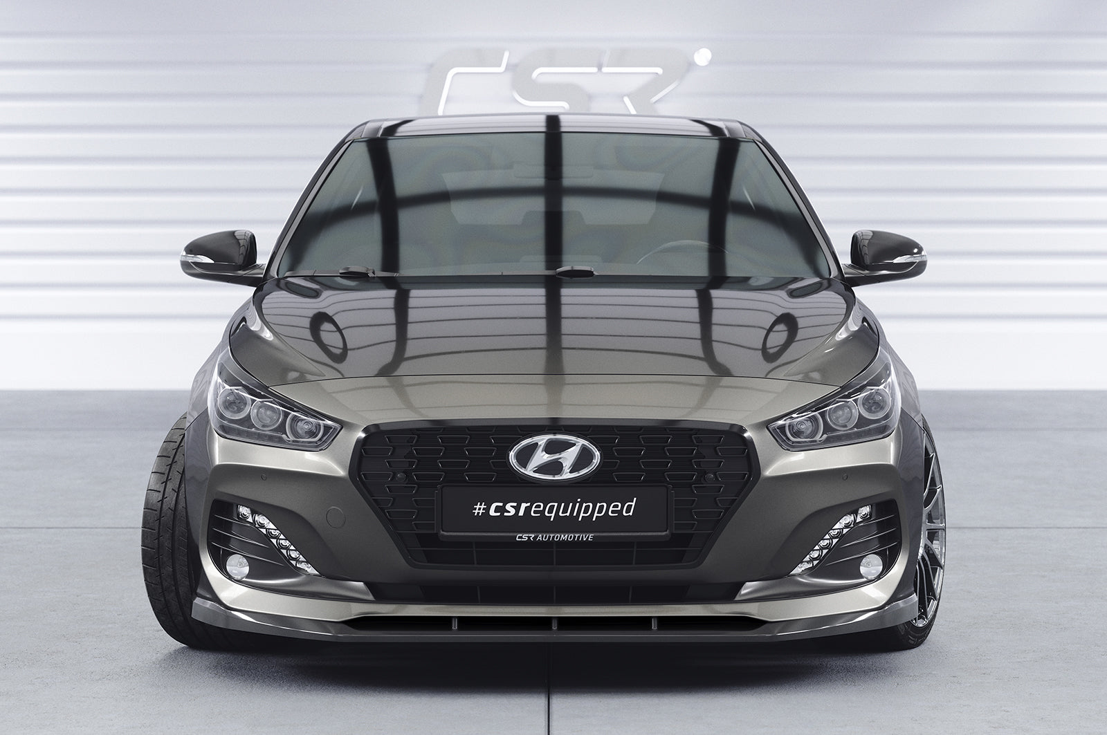 CSR Frontspoiler | Cup-Spoilerlippe mit ABE für Hyundai I30 (PD) CSL434-L Unlackiert roh (Lackierung erforderlich)