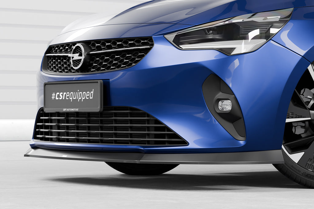 CSR Frontspoiler | Cup-Spoilerlippe mit ABE für Opel Corsa F CSL435-G Glossy schwarz Hochglanz (keine Lackierung erforderlich)