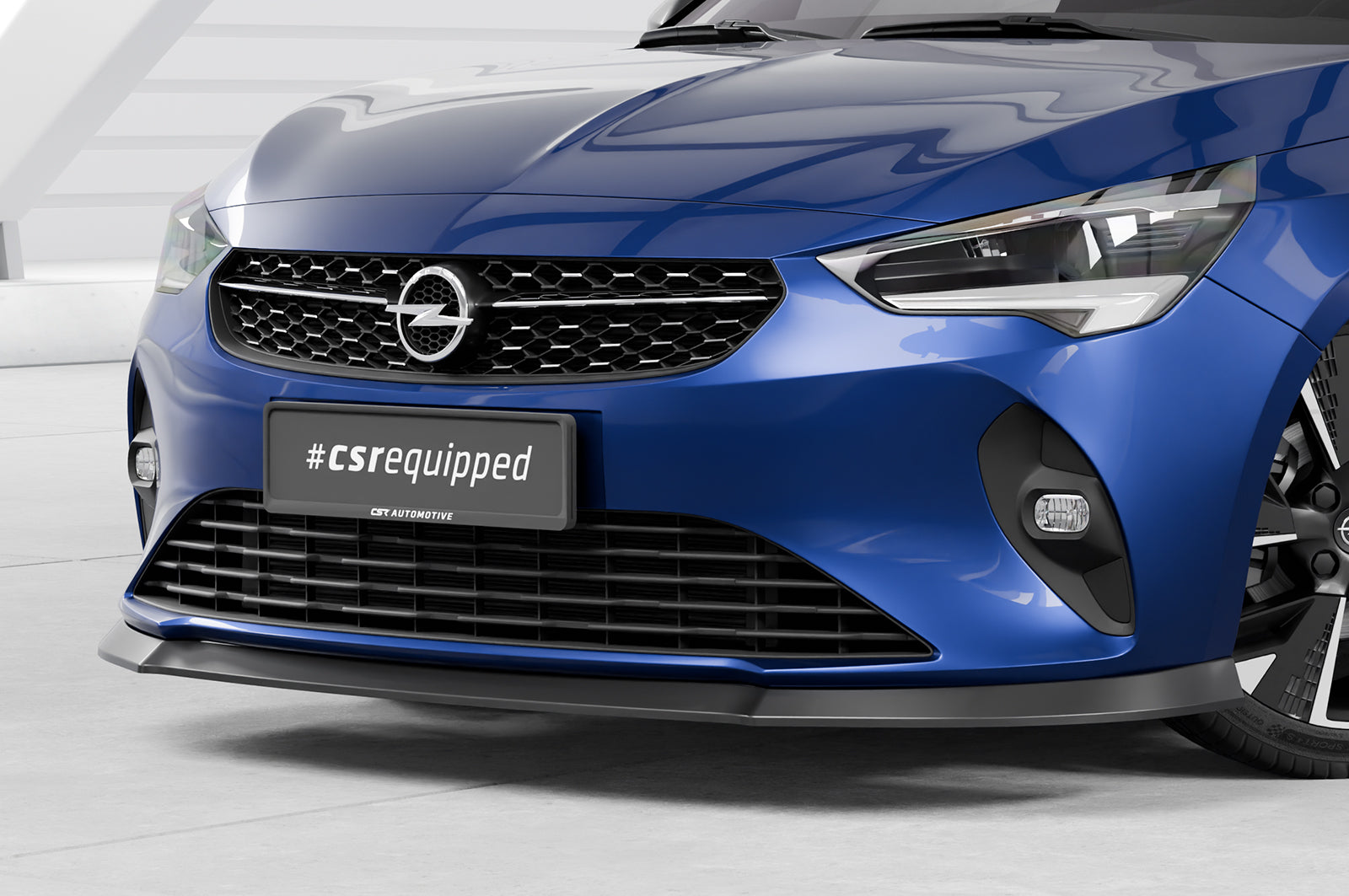 CSR Frontspoiler | Cup-Spoilerlippe mit ABE für Opel Corsa F CSL435-G Glossy schwarz Hochglanz (keine Lackierung erforderlich)
