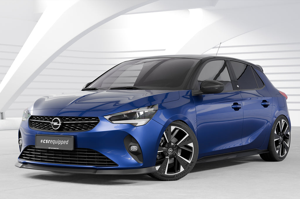 CSR Frontspoiler | Cup-Spoilerlippe mit ABE für Opel Corsa F CSL435-G Glossy schwarz Hochglanz (keine Lackierung erforderlich)
