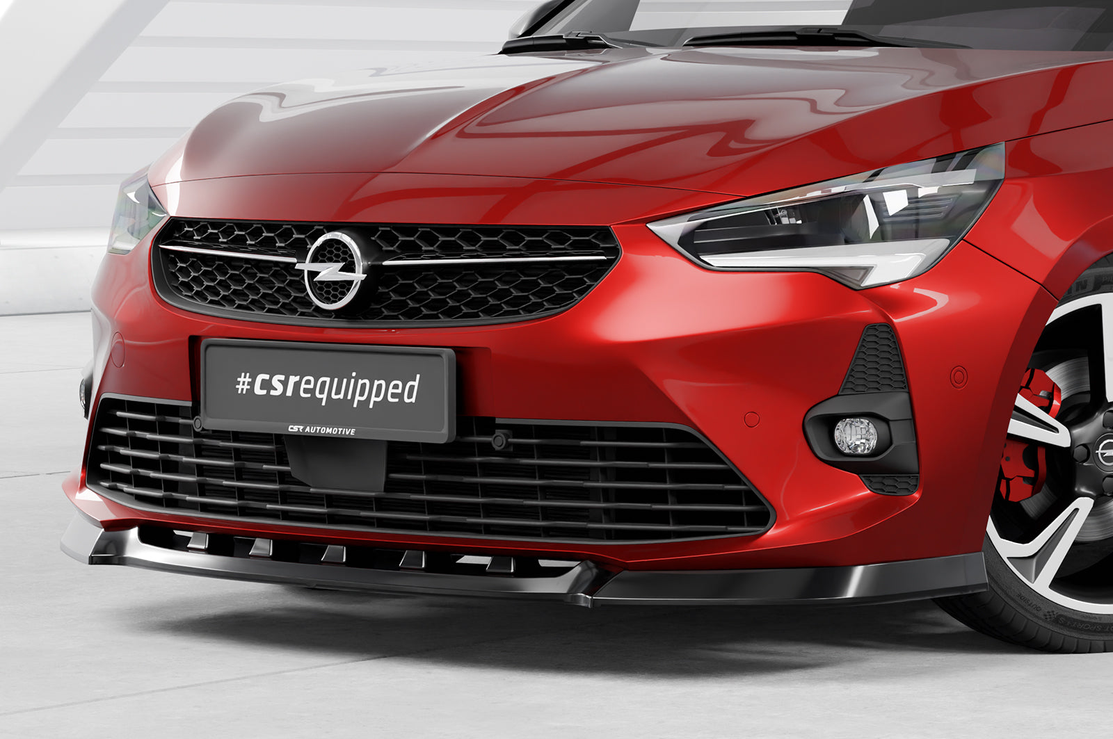 CSR Frontspoiler | Cup-Spoilerlippe mit ABE für Opel Corsa F GS-Line CSL436-G Glossy schwarz Hochglanz (keine Lackierung erforderlich)