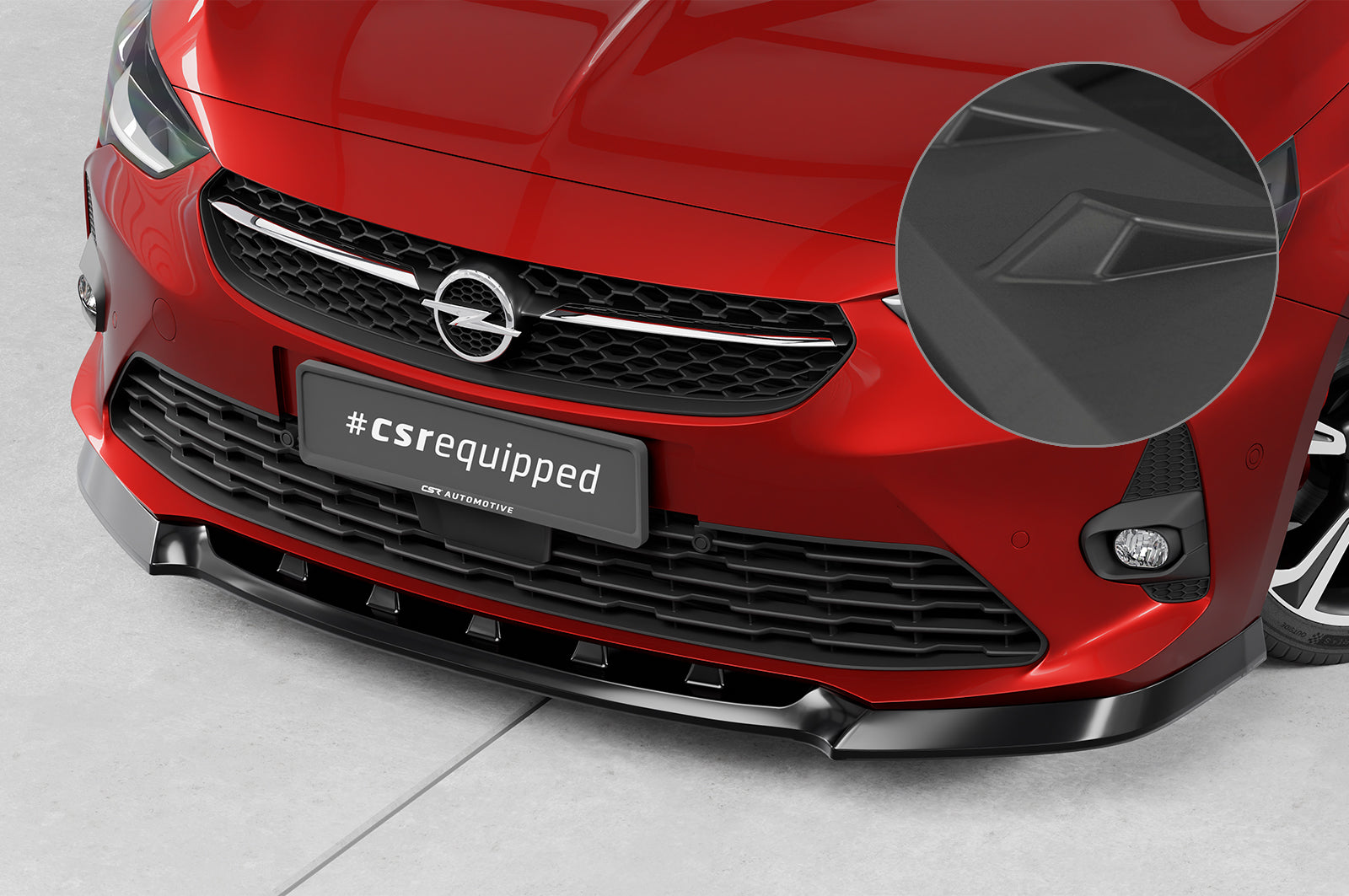 CSR Frontspoiler | Cup-Spoilerlippe mit ABE für Opel Corsa F GS-Line CSL436-L Unlackiert roh (Lackierung erforderlich)