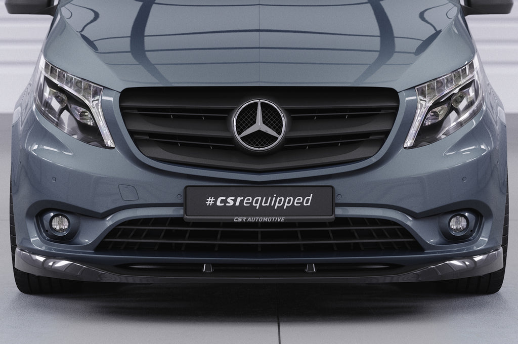 CSR Frontspoiler | Cup-Spoilerlippe mit ABE für Mercedes-Benz Vito 447 CSL439-G Glossy schwarz Hochglanz (keine Lackierung erforderlich)