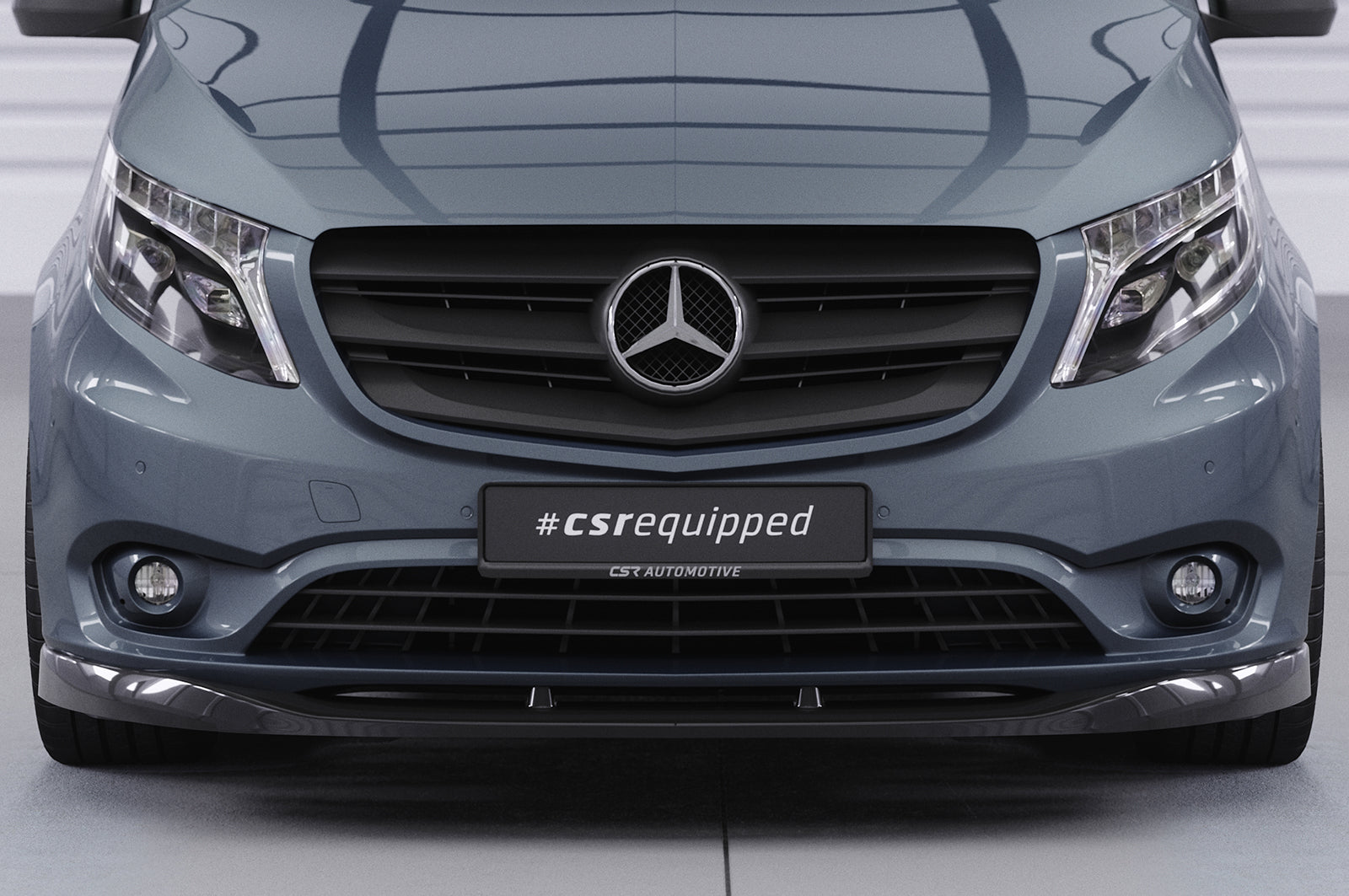 CSR Frontspoiler | Cup-Spoilerlippe mit ABE für Mercedes-Benz Vito 447 CSL439-G Glossy schwarz Hochglanz (keine Lackierung erforderlich)