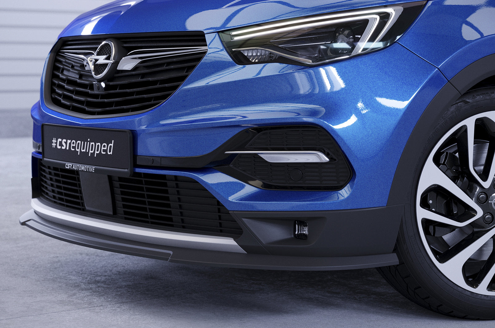 CSR Frontspoiler | Cup-Spoilerlippe mit ABE für Opel Grandland X CSL441-L Unlackiert roh (Lackierung erforderlich)