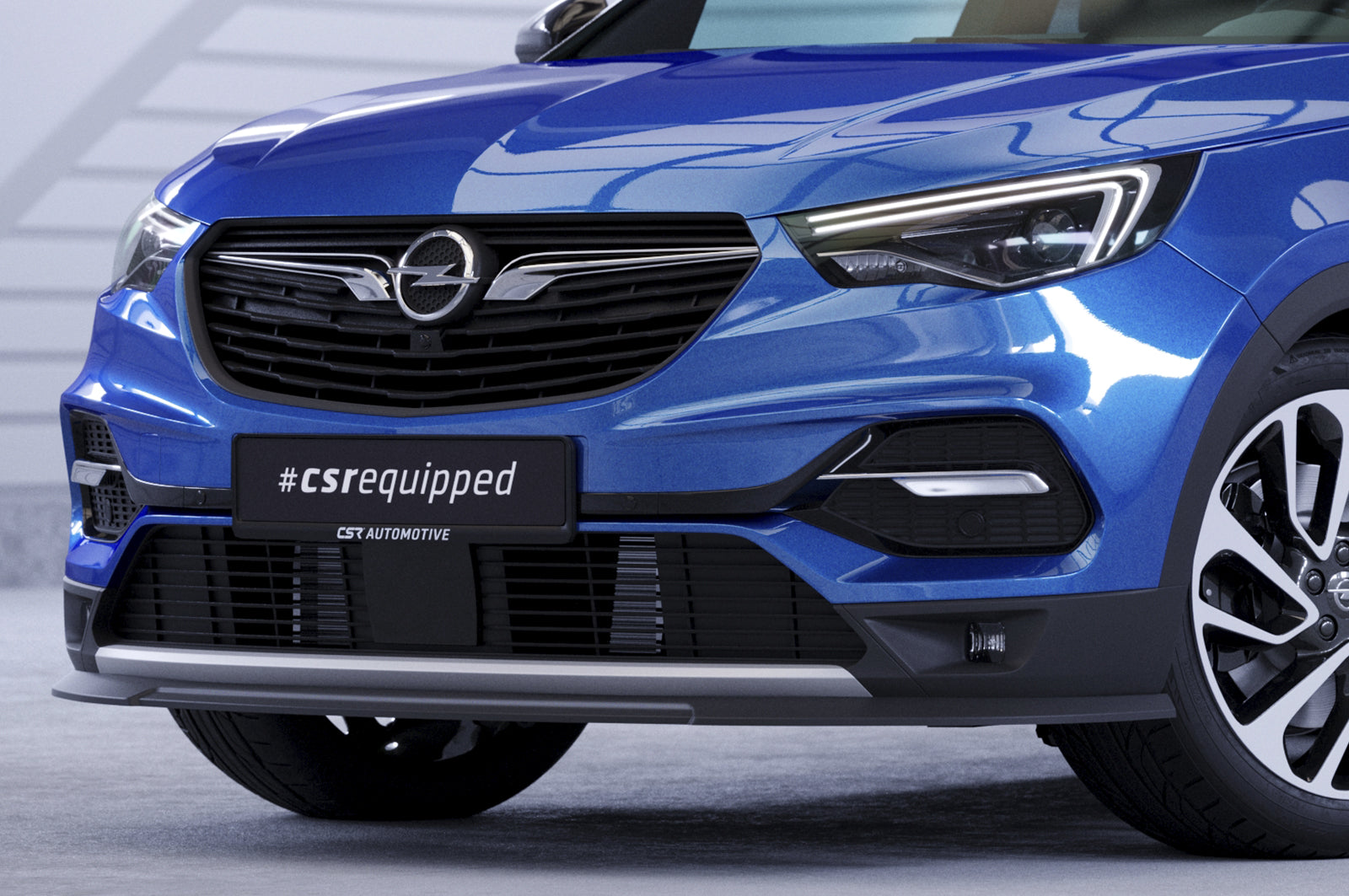 CSR Frontspoiler | Cup-Spoilerlippe mit ABE für Opel Grandland X CSL441-C Carbon Look Hochglanz (keine Lackierung erforderlich)