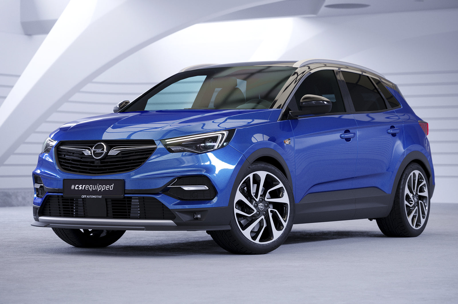 CSR Frontspoiler | Cup-Spoilerlippe mit ABE für Opel Grandland X CSL441-G Glossy schwarz Hochglanz (keine Lackierung erforderlich)