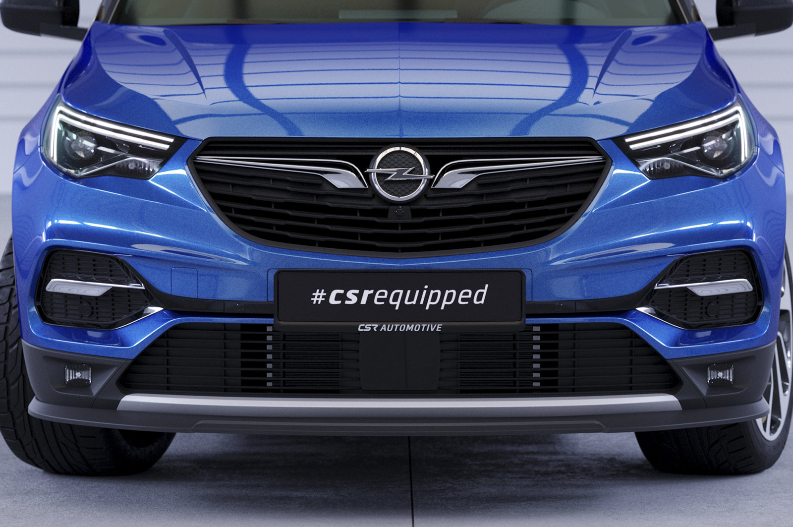 CSR Frontspoiler | Cup-Spoilerlippe mit ABE für Opel Grandland X CSL441-S Strukturiert schwarz matt (keine Lackierung erforderlich)