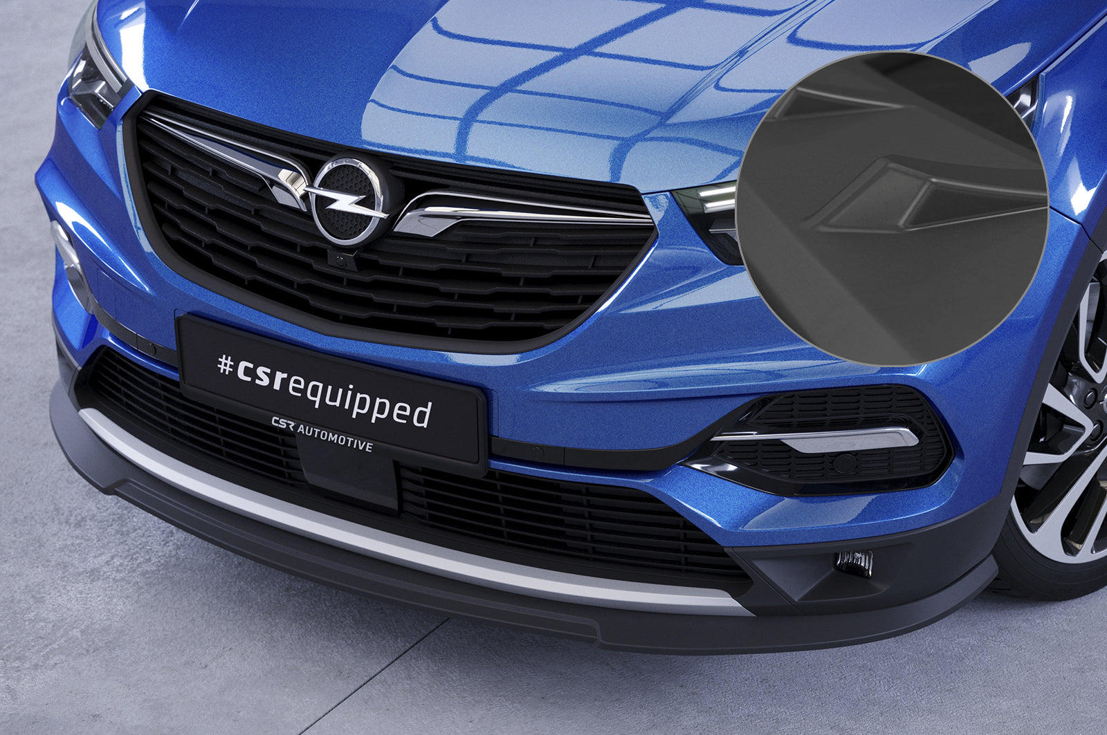CSR Frontspoiler | Cup-Spoilerlippe mit ABE für Opel Grandland X CSL441-L Unlackiert roh (Lackierung erforderlich)