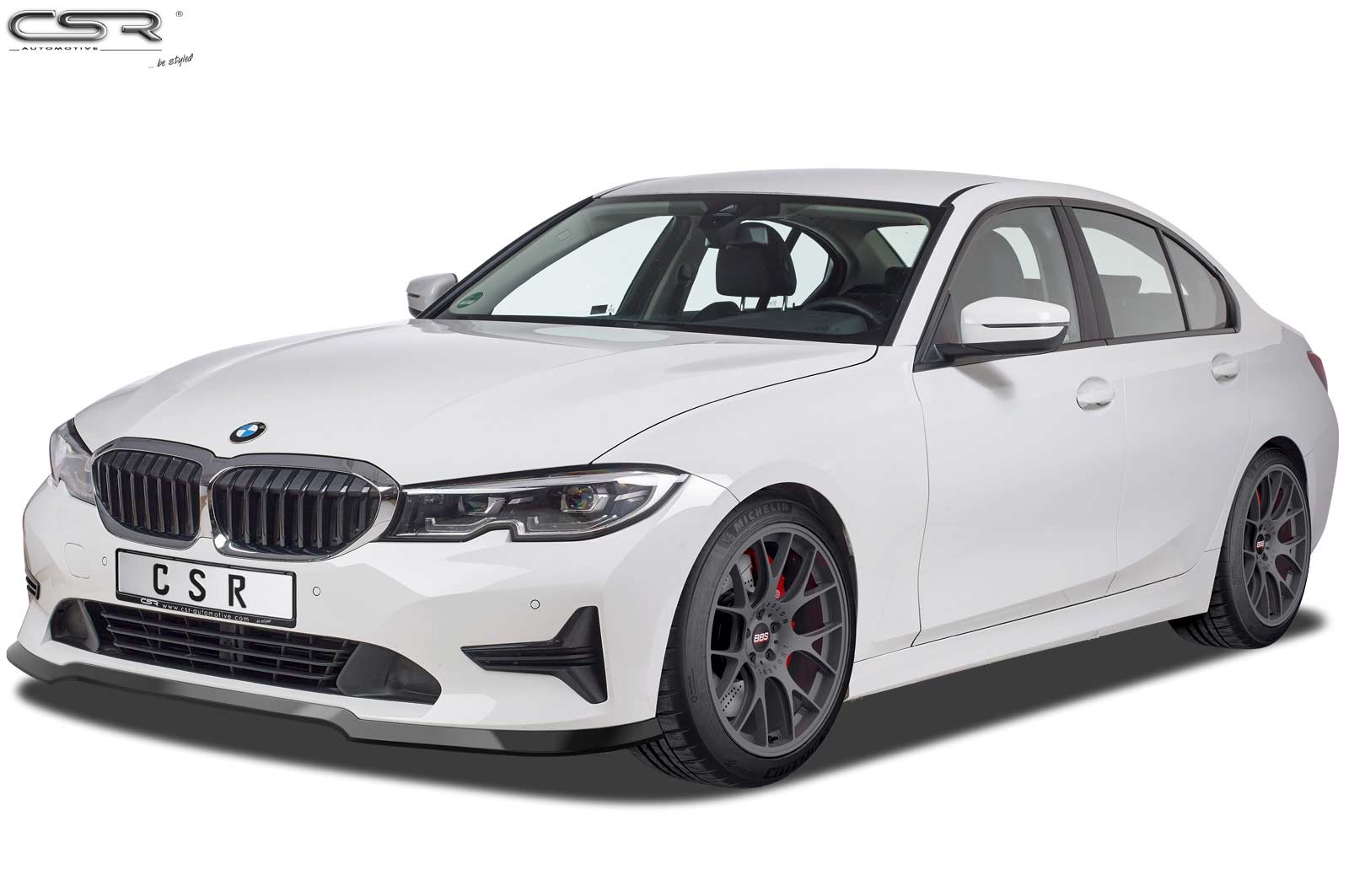 CSR Frontspoiler | Cup-Spoilerlippe mit ABE für BMW 3er G20 Limousine / G21 Touring CSL444-L Unlackiert roh (Lackierung erforderlich)