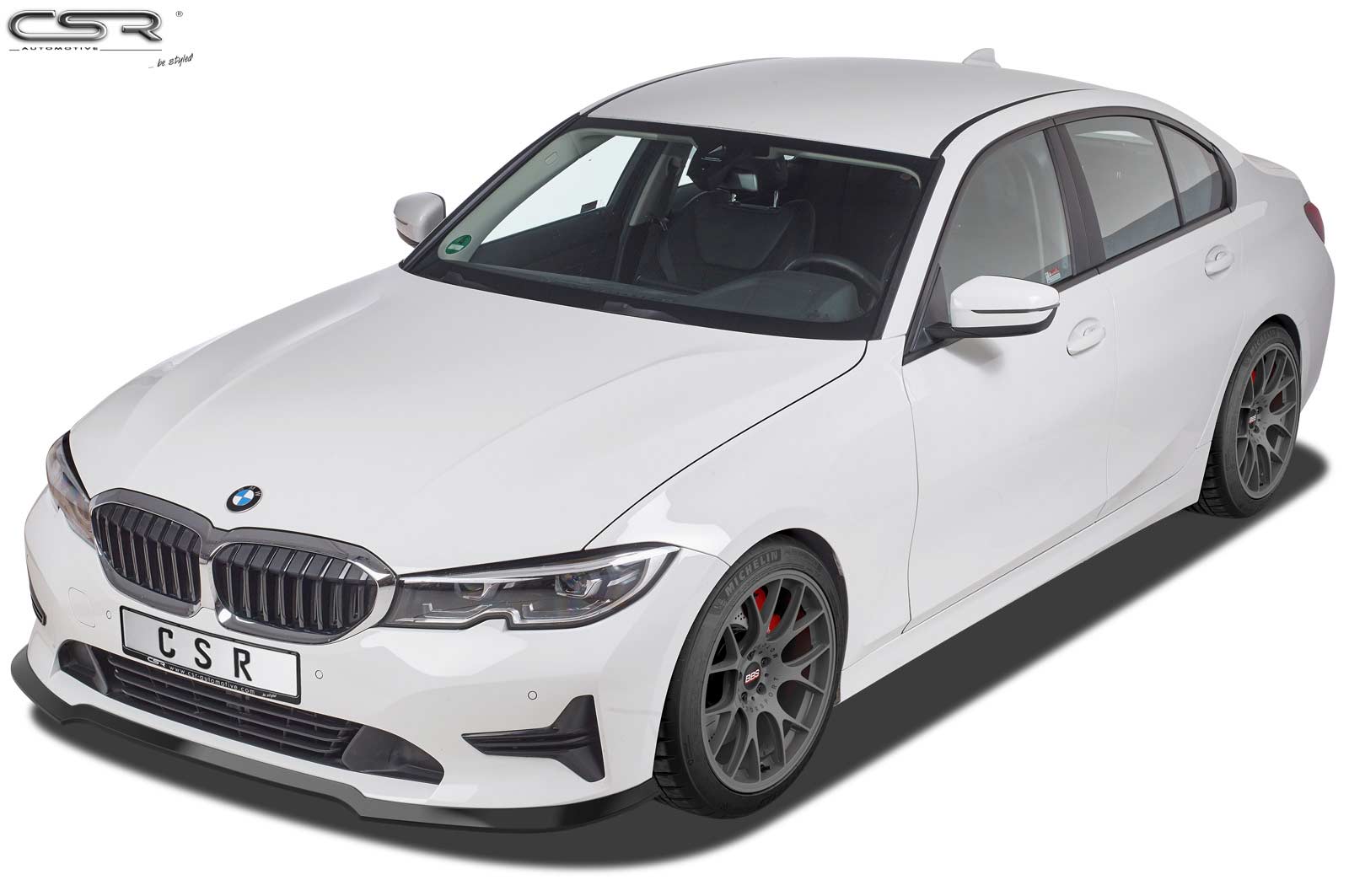 CSR Frontspoiler | Cup-Spoilerlippe mit ABE für BMW 3er G20 Limousine / G21 Touring CSL444-L Unlackiert roh (Lackierung erforderlich)
