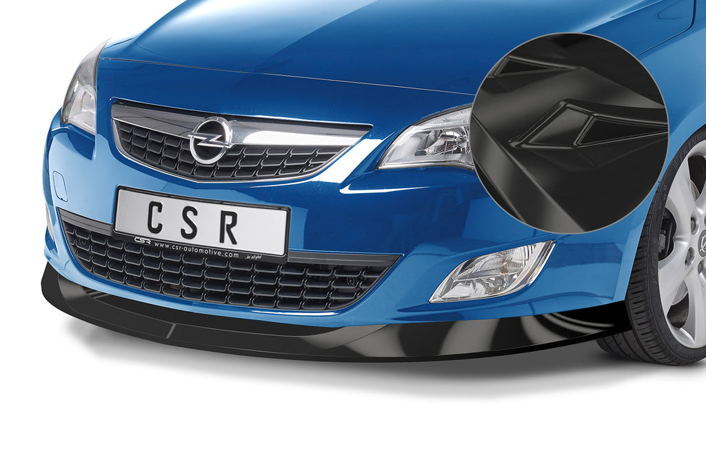 CSR Frontspoiler | Cup-Spoilerlippe mit ABE für Opel Astra J CSL447-G Glossy schwarz Hochglanz (keine Lackierung erforderlich)