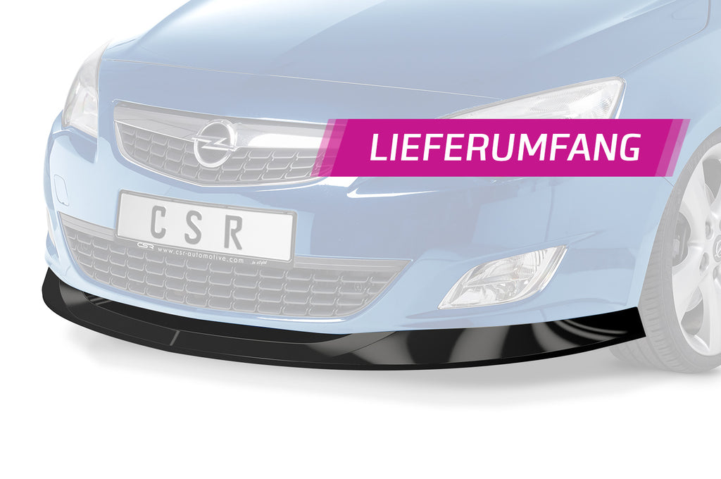 CSR Frontspoiler | Cup-Spoilerlippe mit ABE für Opel Astra J CSL447-S Strukturiert schwarz matt (keine Lackierung erforderlich)