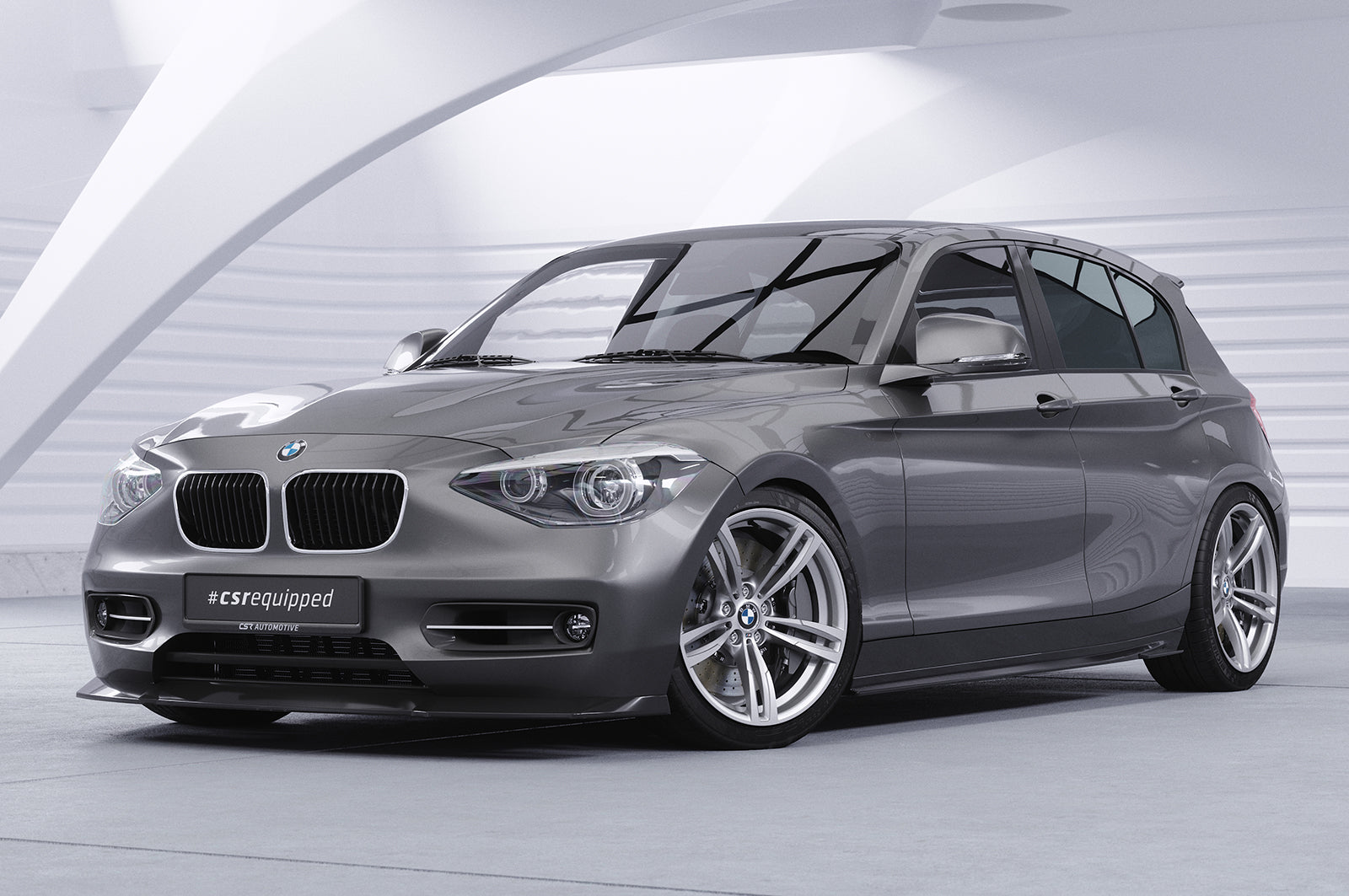 CSR Frontspoiler | Cup-Spoilerlippe mit ABE für BMW 1er F20 / F21 CSL450-S Strukturiert schwarz matt (keine Lackierung erforderlich)