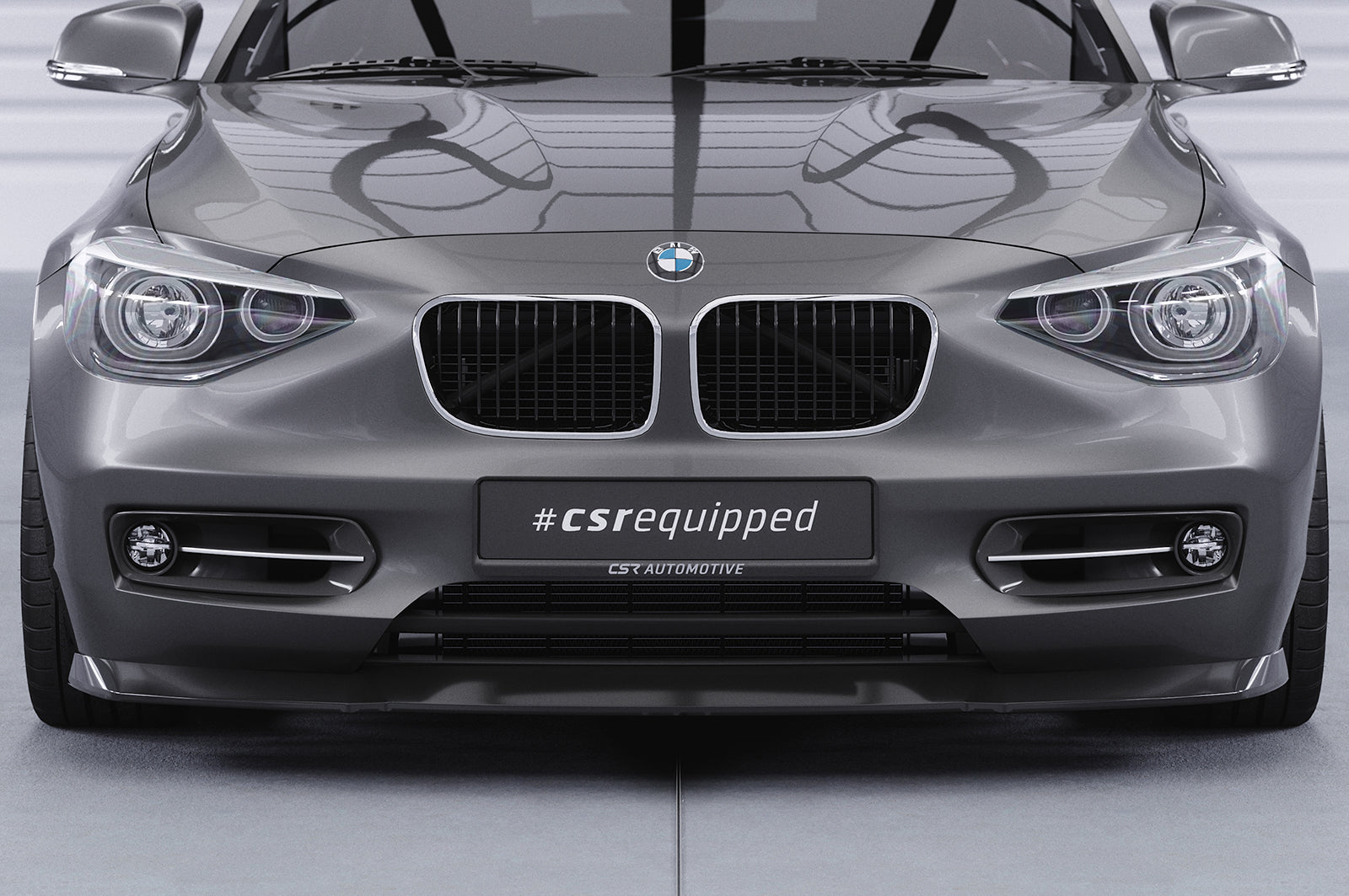 CSR Frontspoiler | Cup-Spoilerlippe mit ABE für BMW 1er F20 / F21 CSL450-G Glossy schwarz Hochglanz (keine Lackierung erforderlich)